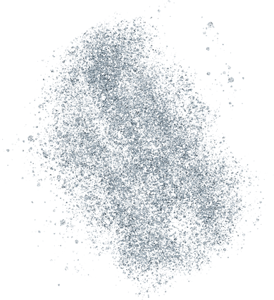 Silver glitter dust, shining design element